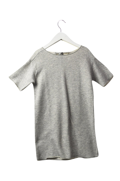 A Grey Short Sleeve Dresses from Babe & Tess in size 4T for girl. (Back View)