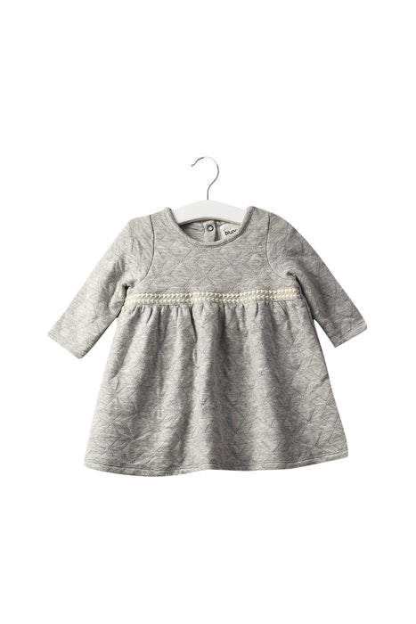 A Grey Long Sleeve Dresses from Blune in size 6-12M for girl. (Front View)
