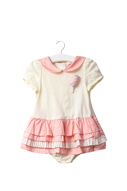 A Pink Short Sleeve Bodysuits from Nicholas & Bears in size 12-18M for girl. (Front View)