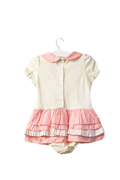 A Pink Short Sleeve Bodysuits from Nicholas & Bears in size 12-18M for girl. (Back View)