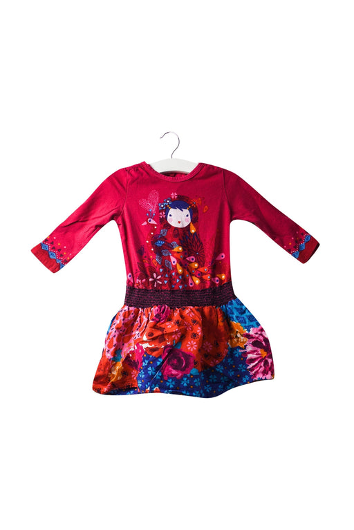 A Blue Long Sleeve Dresses from Catimini in size 6-12M for girl. (Front View)