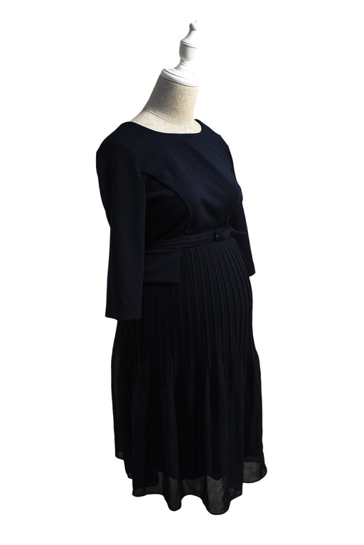 A Navy Long Sleeve Dresses from Seraphine in size XS for maternity. (Front View)