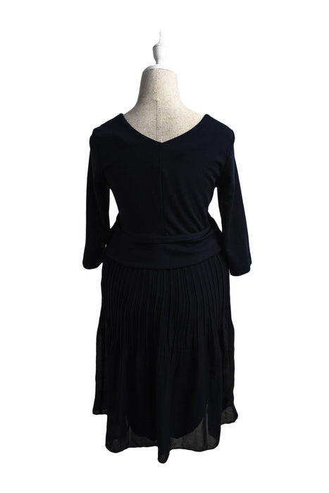 A Navy Long Sleeve Dresses from Seraphine in size XS for maternity. (Back View)