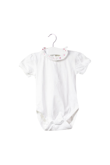 A White Short Sleeve Bodysuits from Jojo Maman Bébé in size 3-6M for girl. (Front View)
