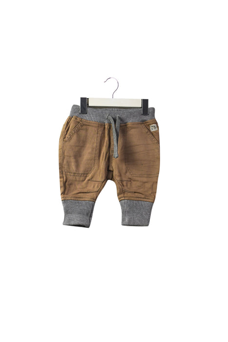 A Brown Casual Pants from Indie Kids by Industrie in size 3-6M for boy. (Front View)