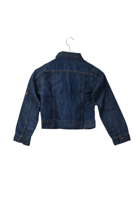 A Blue Lightweight Jackets from La Compagnie des Petits in size 4T for girl. (Back View)