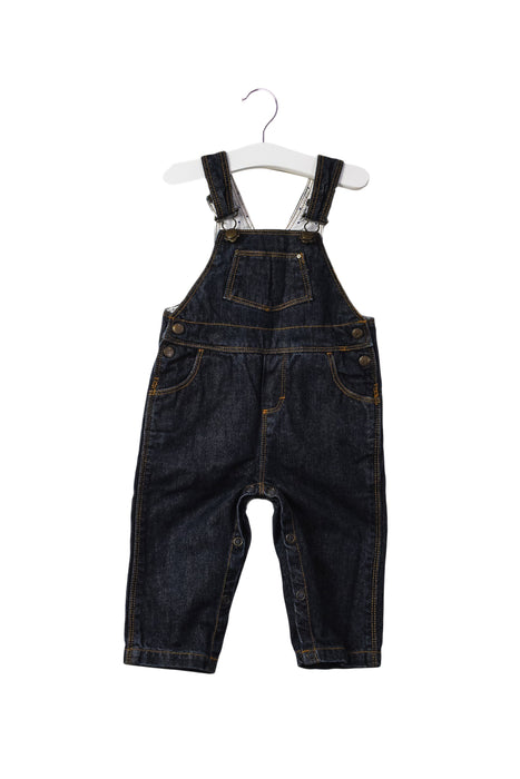 A Navy Long Overalls from Petit Bateau in size 3-6M for boy. (Front View)