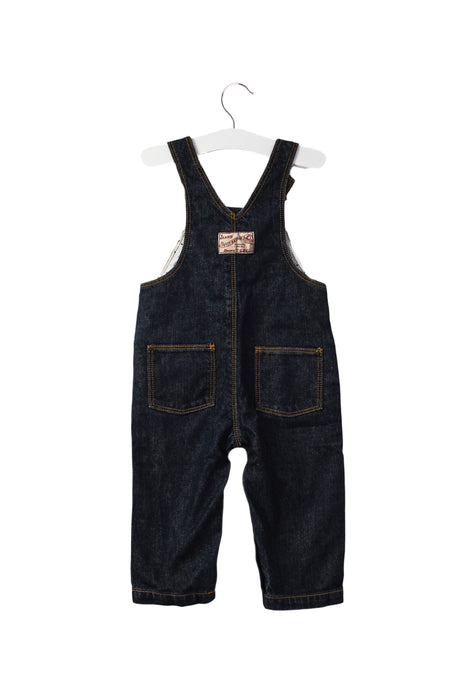 A Navy Long Overalls from Petit Bateau in size 3-6M for boy. (Back View)