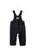 A Navy Long Overalls from Petit Bateau in size 3-6M for boy. (Back View)