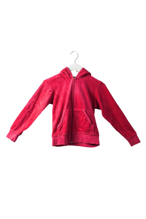A Pink Zippered Sweatshirts from Juicy Couture in size 6T for girl. (Front View)