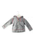 A Grey Zippered Sweatshirts from Zef in size 6-12M for girl. (Front View)