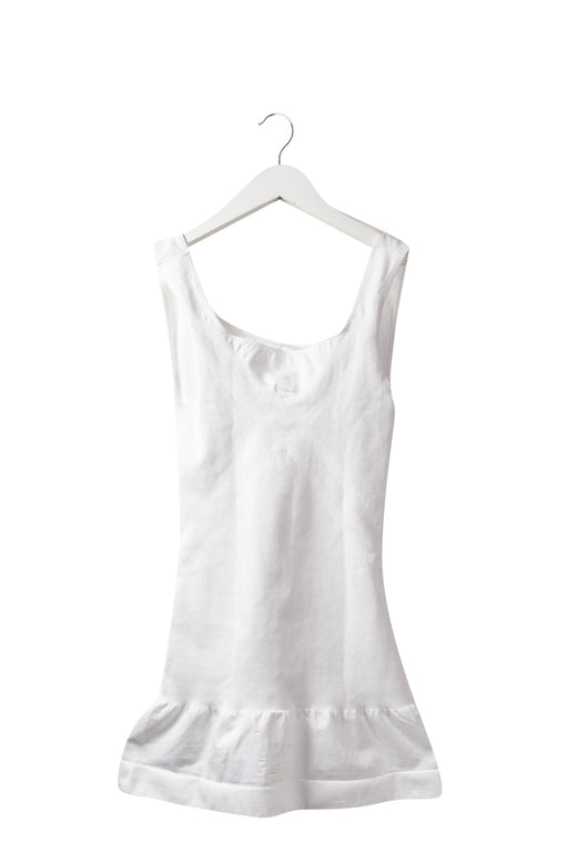 A White Sleeveless Tops from Mayarya in size L for maternity. (Front View)
