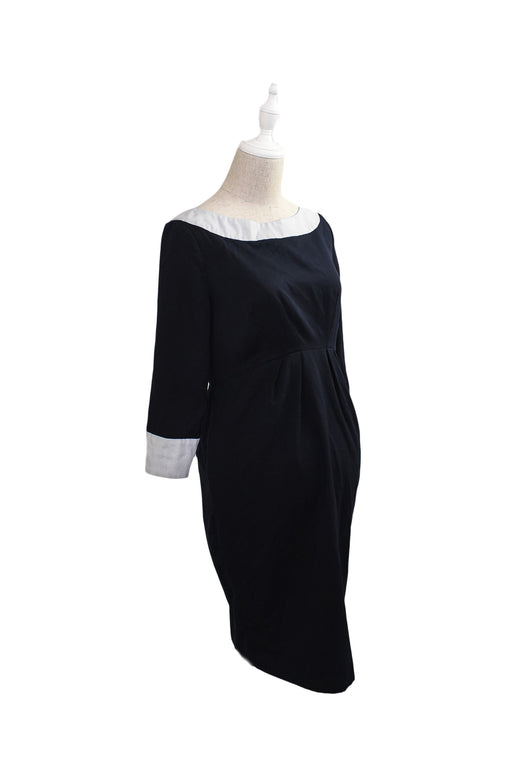 A Navy Long Sleeve Dresses from Seraphine in size S for maternity. (Front View)