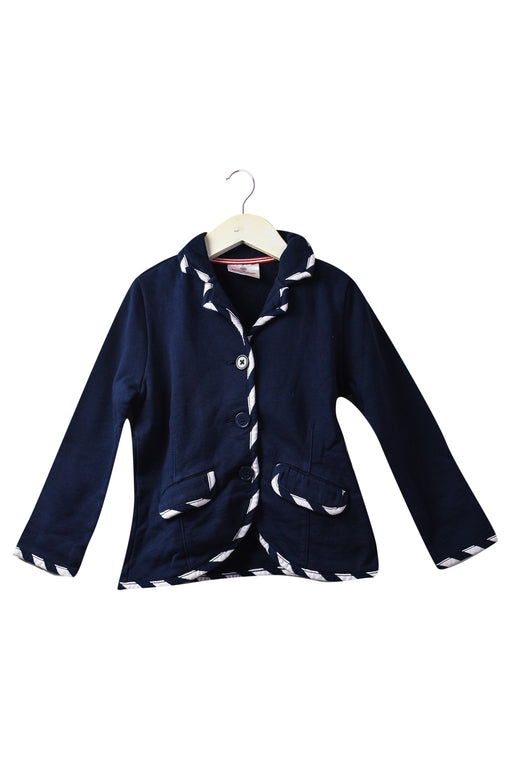 A Navy Lightweight Jackets from Hanna Andersson in size 2T for girl. (Front View)