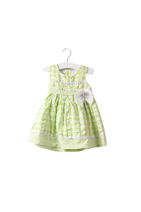 A Green Dress Sets from Bonnie Baby in size 6-12M for girl. (Back View)