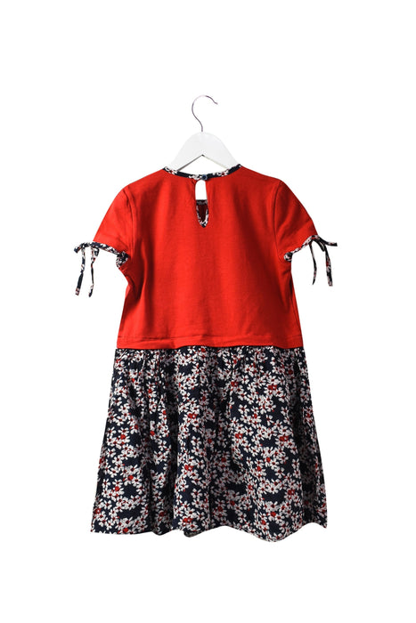 A Navy Short Sleeve Dresses from Carolina Herrera in size 6T for girl. (Back View)