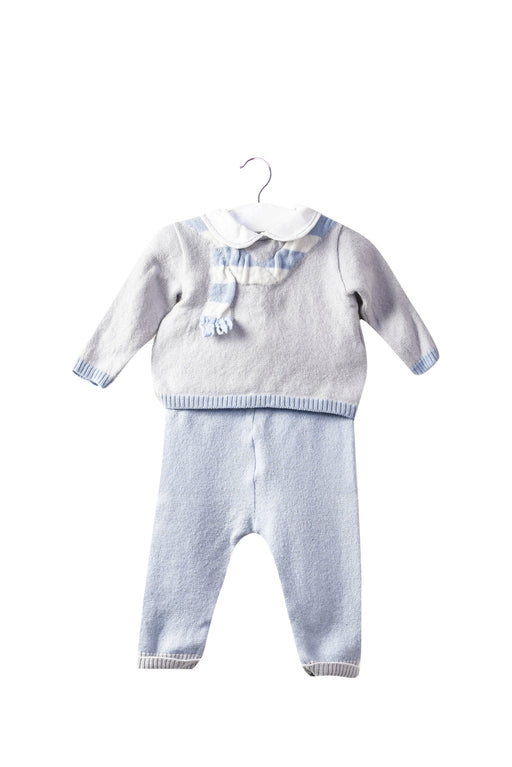 A Blue Pants Sets from Chickeeduck in size 6-12M for boy. (Front View)