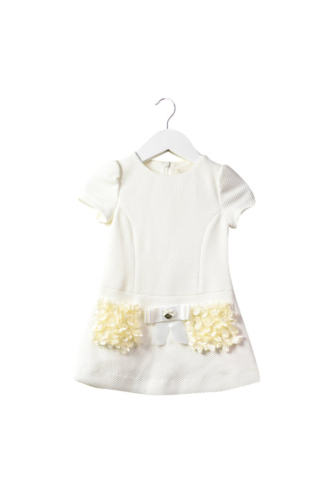 A White Short Sleeve Dresses from Nicholas & Bears in size 6-12M for girl. (Front View)