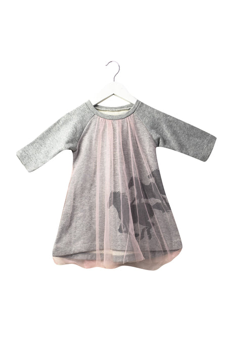 A Grey Sweater Dresses from Hatley in size 2T for girl. (Front View)