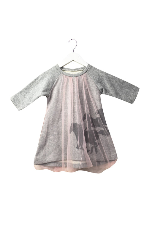 A Grey Sweater Dresses from Hatley in size 2T for girl. (Front View)