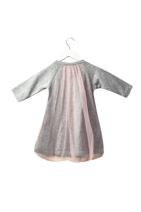 A Grey Sweater Dresses from Hatley in size 2T for girl. (Back View)