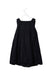 A Navy Sleeveless Dresses from Les Enfantines in size 6T for girl. (Back View)