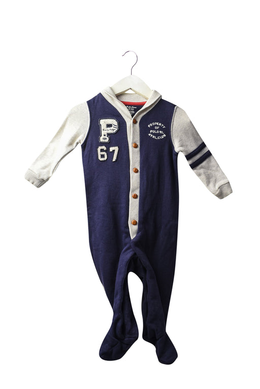 A Navy Long Sleeve Jumpsuits from Ralph Lauren in size 3-6M for boy. (Front View)