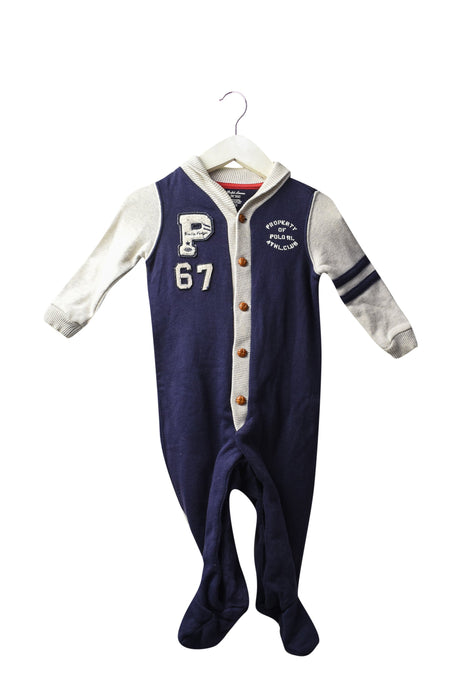 A Navy Long Sleeve Jumpsuits from Ralph Lauren in size 3-6M for boy. (Front View)