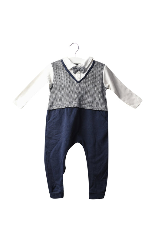 A Navy Long Sleeve Jumpsuits from Aletta in size 6-12M for boy. (Front View)