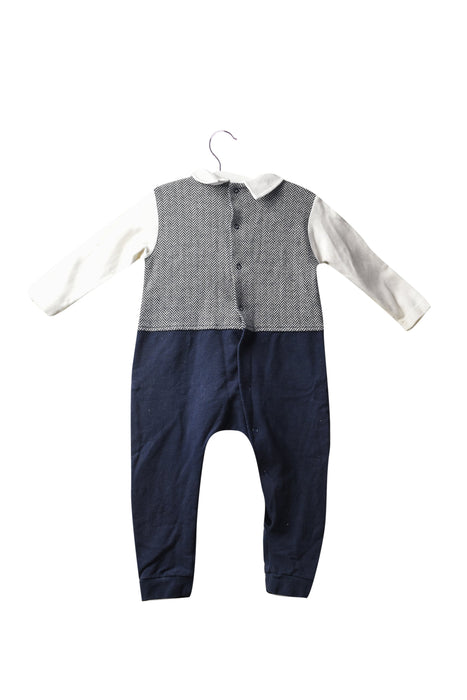 A Navy Long Sleeve Jumpsuits from Aletta in size 6-12M for boy. (Back View)