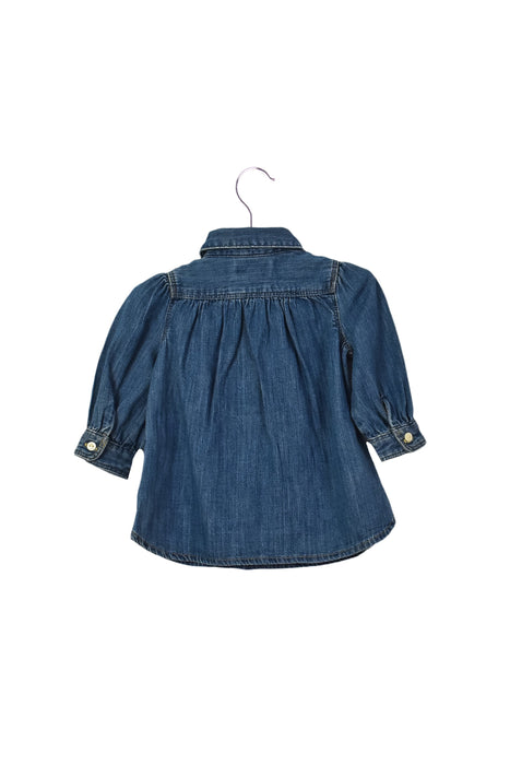 A Blue Long Sleeve Dresses from Ralph Lauren in size 0-3M for girl. (Back View)