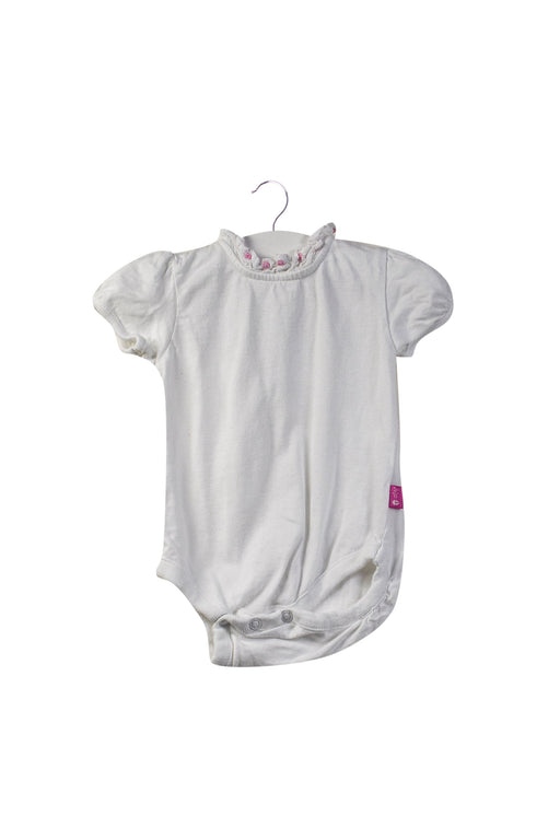 A White Short Sleeve Bodysuits from Jojo Maman Bébé in size 3-6M for girl. (Front View)