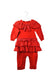 A Red Long Sleeve Jumpsuits from Nicholas & Bears in size 3-6M for girl. (Front View)