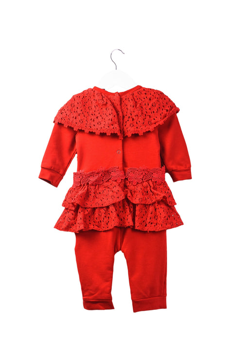 A Red Long Sleeve Jumpsuits from Nicholas & Bears in size 3-6M for girl. (Back View)