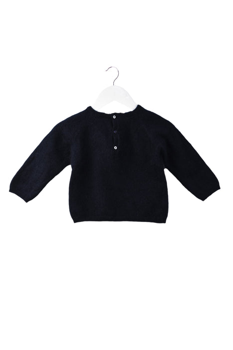 A Navy Knit Sweaters from Bonpoint in size 12-18M for girl. (Front View)