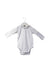 A White Long Sleeve Bodysuits from Jacadi in size 0-3M for girl. (Front View)