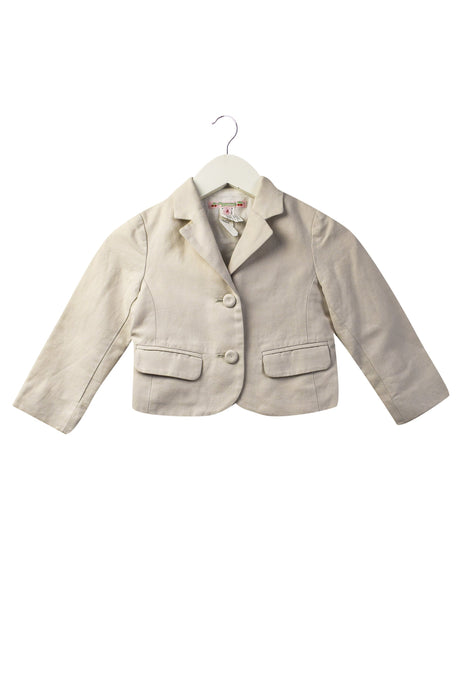 A Beige Blazers from Bonpoint in size 4T for girl. (Front View)