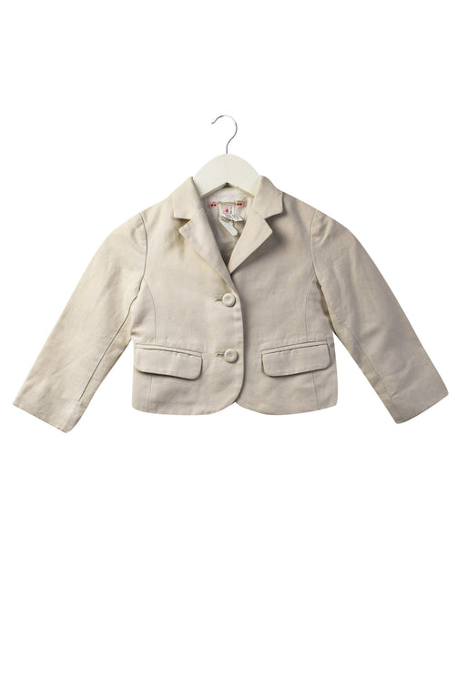 A Beige Blazers from Bonpoint in size 4T for girl. (Front View)