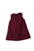 A Red Sleeveless Dresses from Cyrillus in size 6-12M for girl. (Back View)
