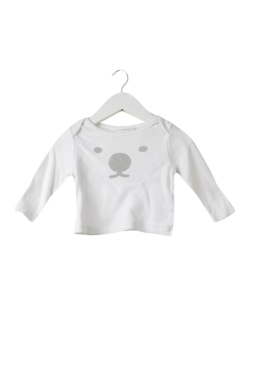 A White Long Sleeve Tops from The Little White Company in size 0-3M for neutral. (Front View)
