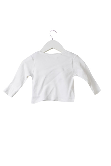 A White Long Sleeve Tops from The Little White Company in size 0-3M for neutral. (Back View)