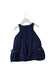 A Navy Sleeveless Dresses from Sergent Major in size 6-12M for girl. (Back View)