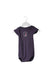 A Purple Short Sleeve Bodysuits from Petit Bateau in size 3-6M for girl. (Front View)