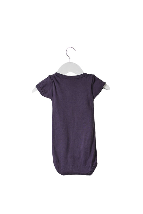 A Purple Short Sleeve Bodysuits from Petit Bateau in size 3-6M for girl. (Back View)