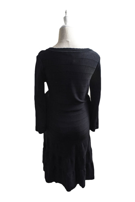 A Black Long Sleeve Dresses from Seraphine in size S for maternity. (Back View)