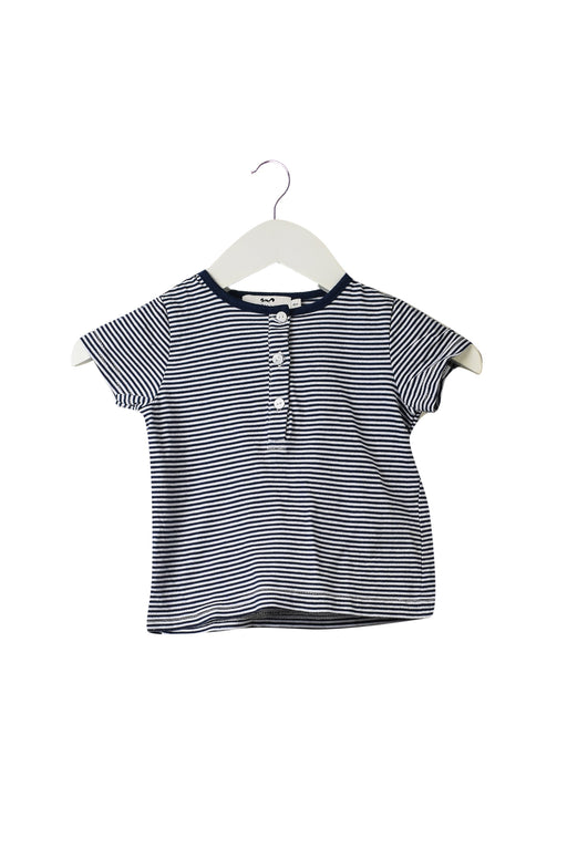 A Navy Short Sleeve Tops from Cyrillus in size 3-6M for boy. (Front View)