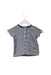 A Navy Short Sleeve Tops from Cyrillus in size 3-6M for boy. (Front View)