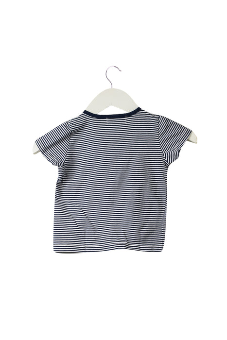 A Navy Short Sleeve Tops from Cyrillus in size 3-6M for boy. (Back View)