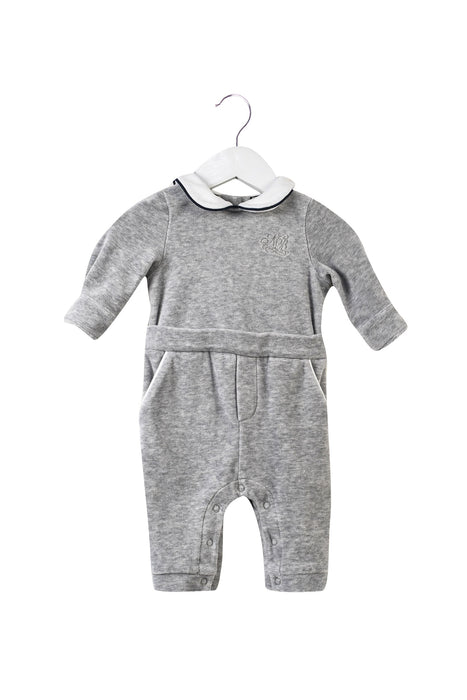 A Grey Long Sleeve Jumpsuits from Nicholas & Bears in size 0-3M for boy. (Front View)