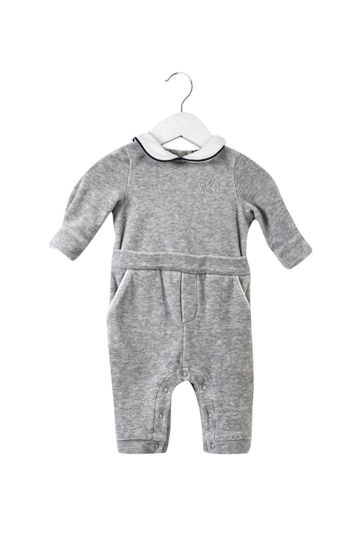 A Grey Long Sleeve Jumpsuits from Nicholas & Bears in size 0-3M for boy. (Front View)